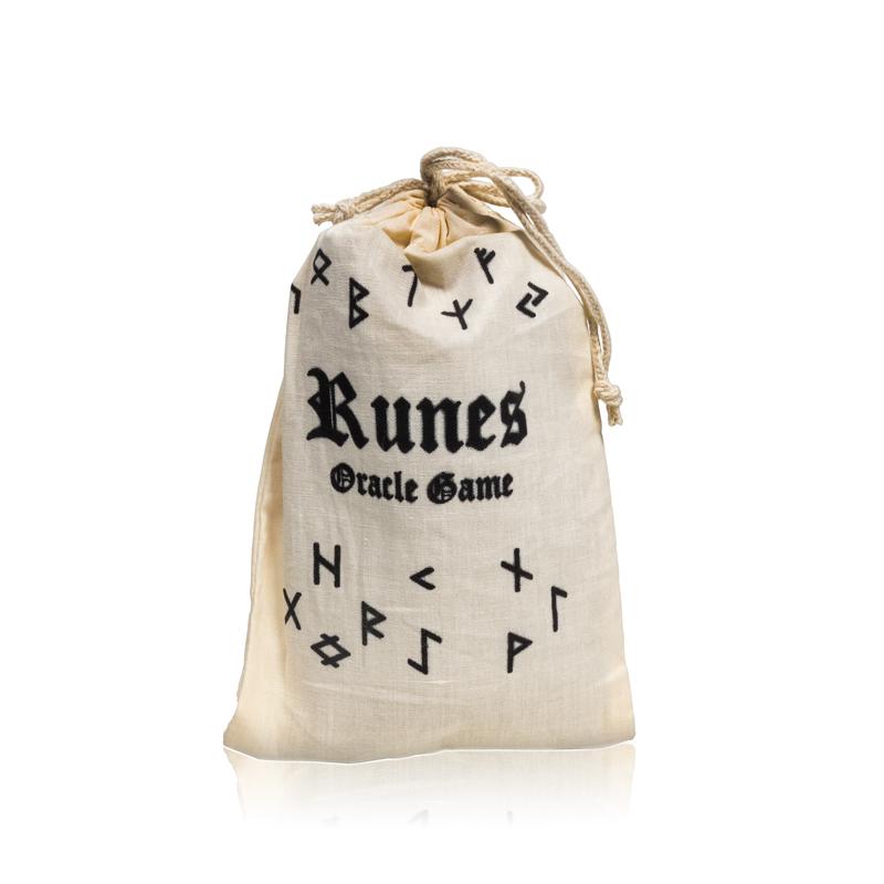 Jeu de Runes en bois dans un sac en coton #2