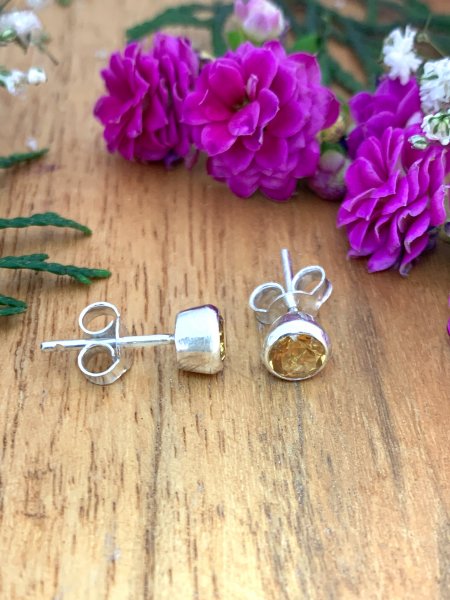 Boucles d'oreilles Citrine #