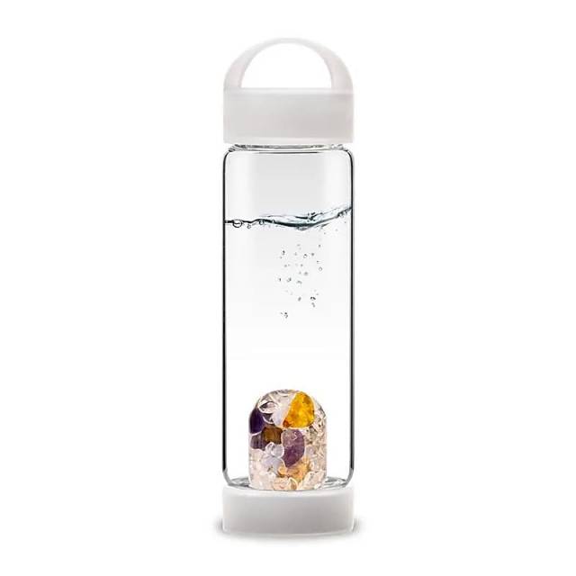 Bouteille avec Cristaux  VitaJuwel ViA Prana Blanc #